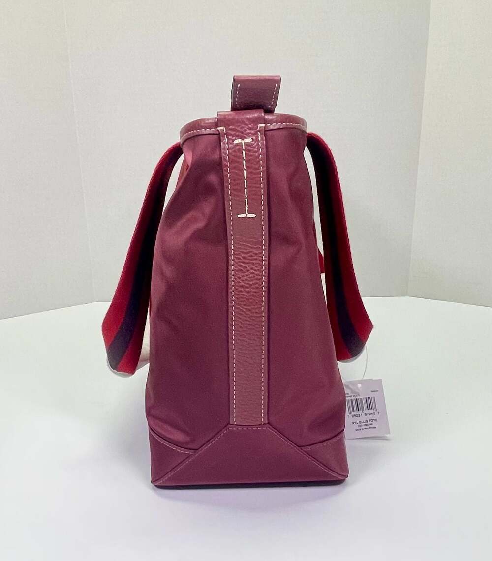 Coach Large ELLIS TOTE in Wine/Bergundy Multi NWT - Picture 6 of 12